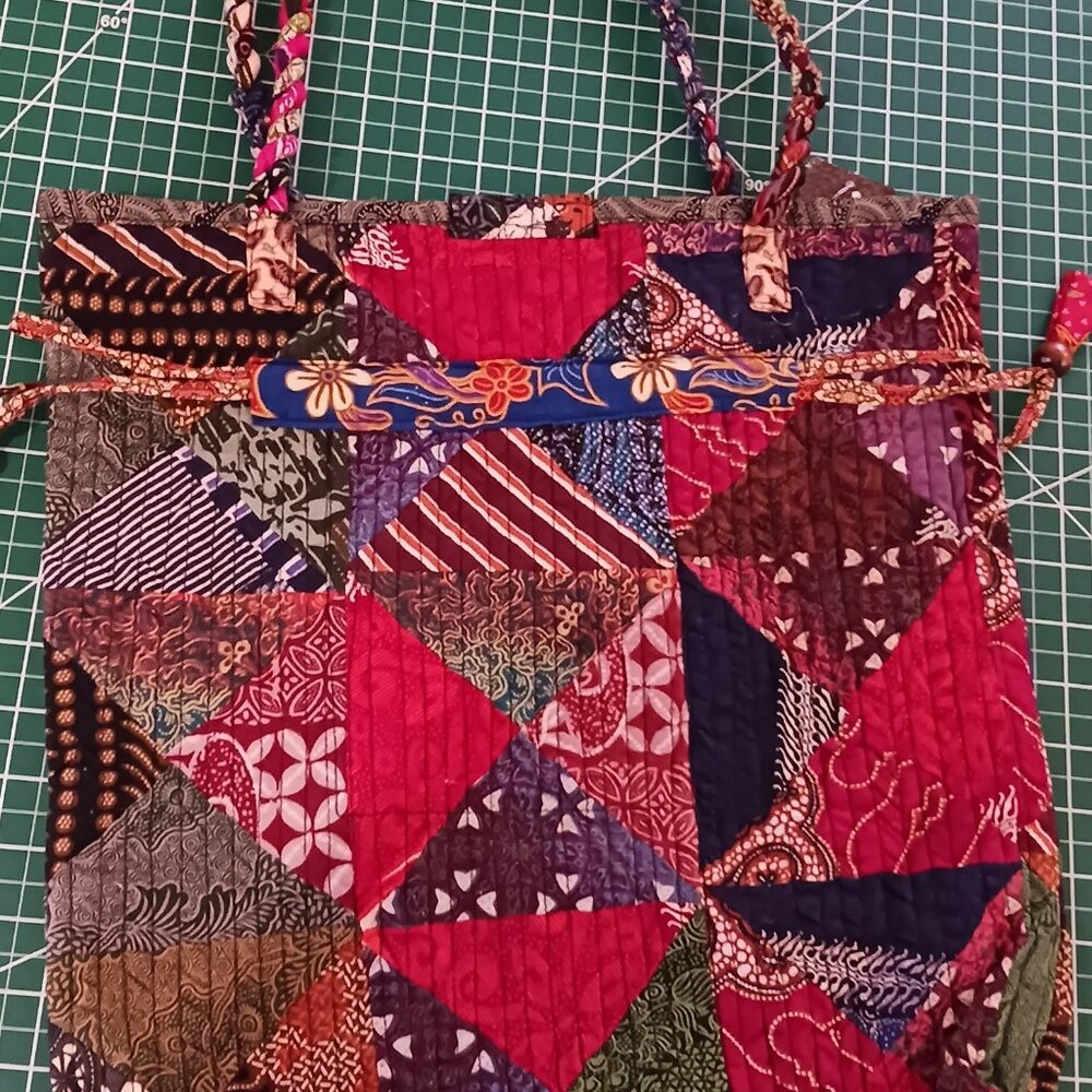 Large Quilted Batik Shinta Thalia Tote